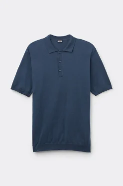 Polo de Manga Corta de Punto de Algodón