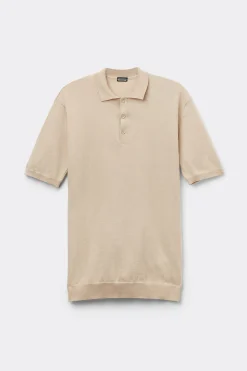 Polo de Manga Corta de Punto de Algodón
