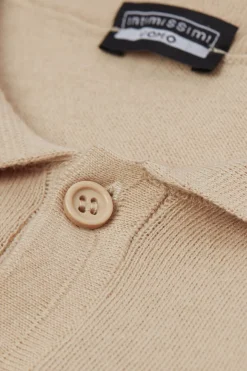 Polo de Manga Corta de Punto de Algodón