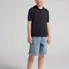 Polo Niño de Manga Corta de Punto de Algodón