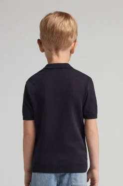 Polo Niño de Manga Corta de Punto de Algodón