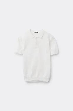Polo Niño de Manga Corta de Punto de Algodón