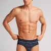Slip Algodón Superior Estampado Rayas Multicolor