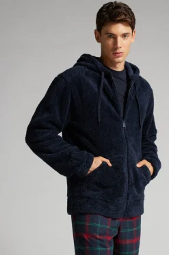 Sudadera Efecto Peluche con Cremallera