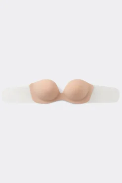 Sujetador Bandeau con Autosujeción Espalda Transparente