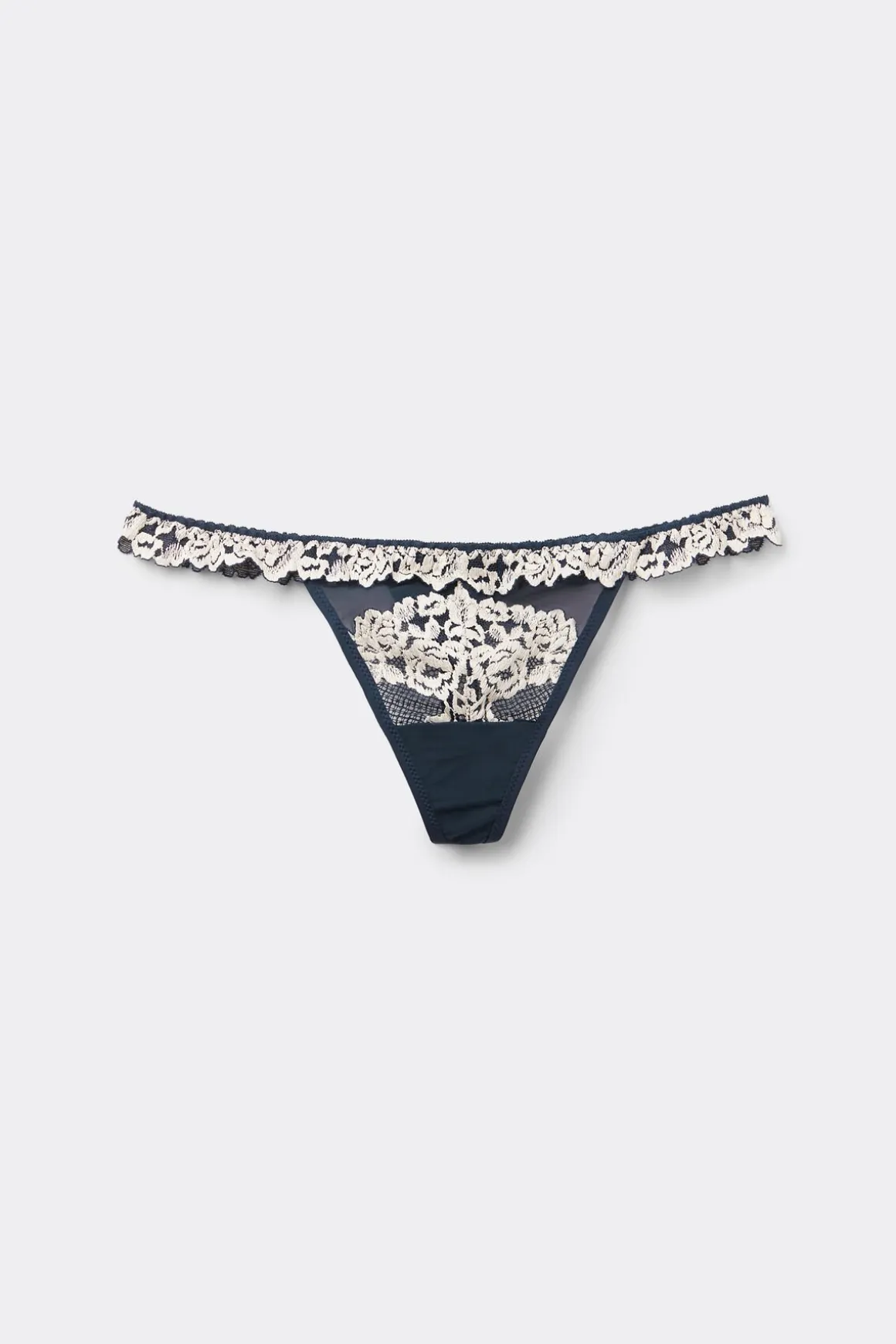 Tanga de hilo con volantes de encaje Pretty Flowers