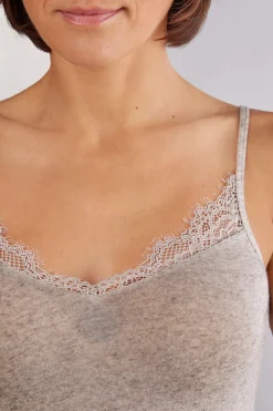 Top de Modal Ultraligero con Cashmere y Encaje