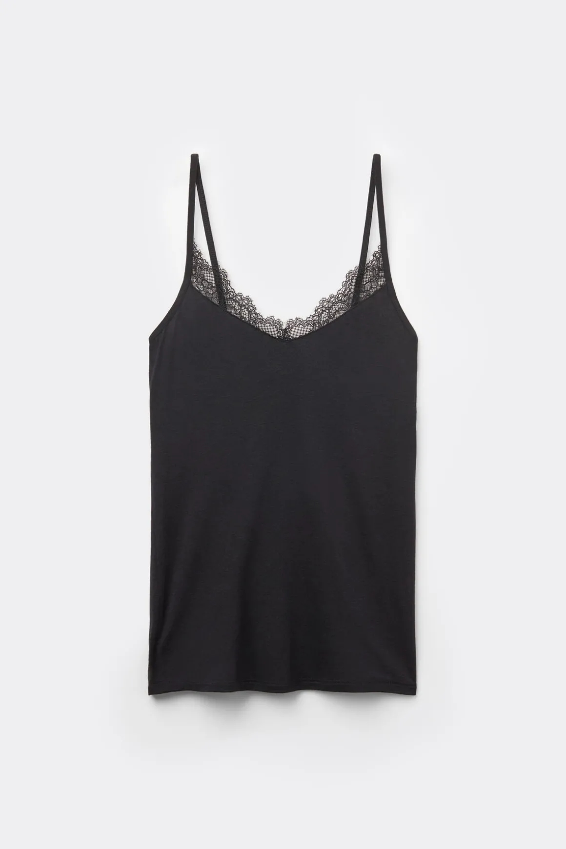 Top de Modal Ultraligero con Cashmere y Encaje