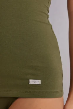 Top de tirantes para mujer de algodón