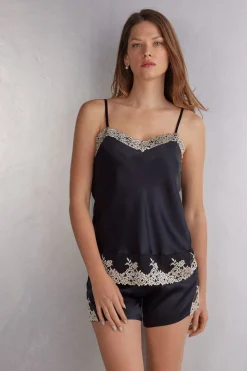 Top Tirantes Finos Seda Pretty Flowers